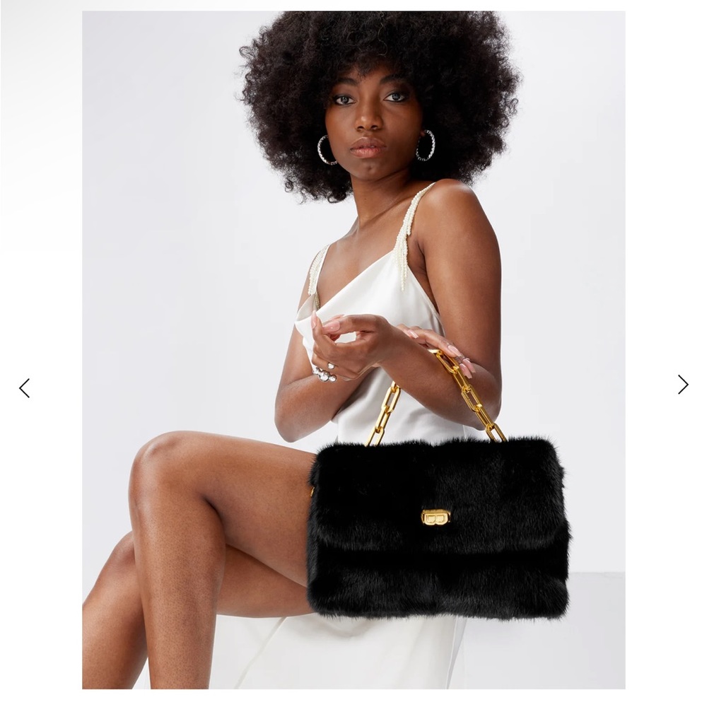 Brandon Blackwood blk mink Lisa bag.